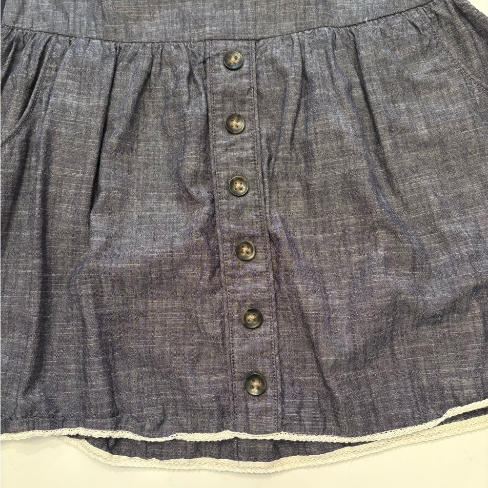 Maurices Gray Smocked Bubble Mini Skirt